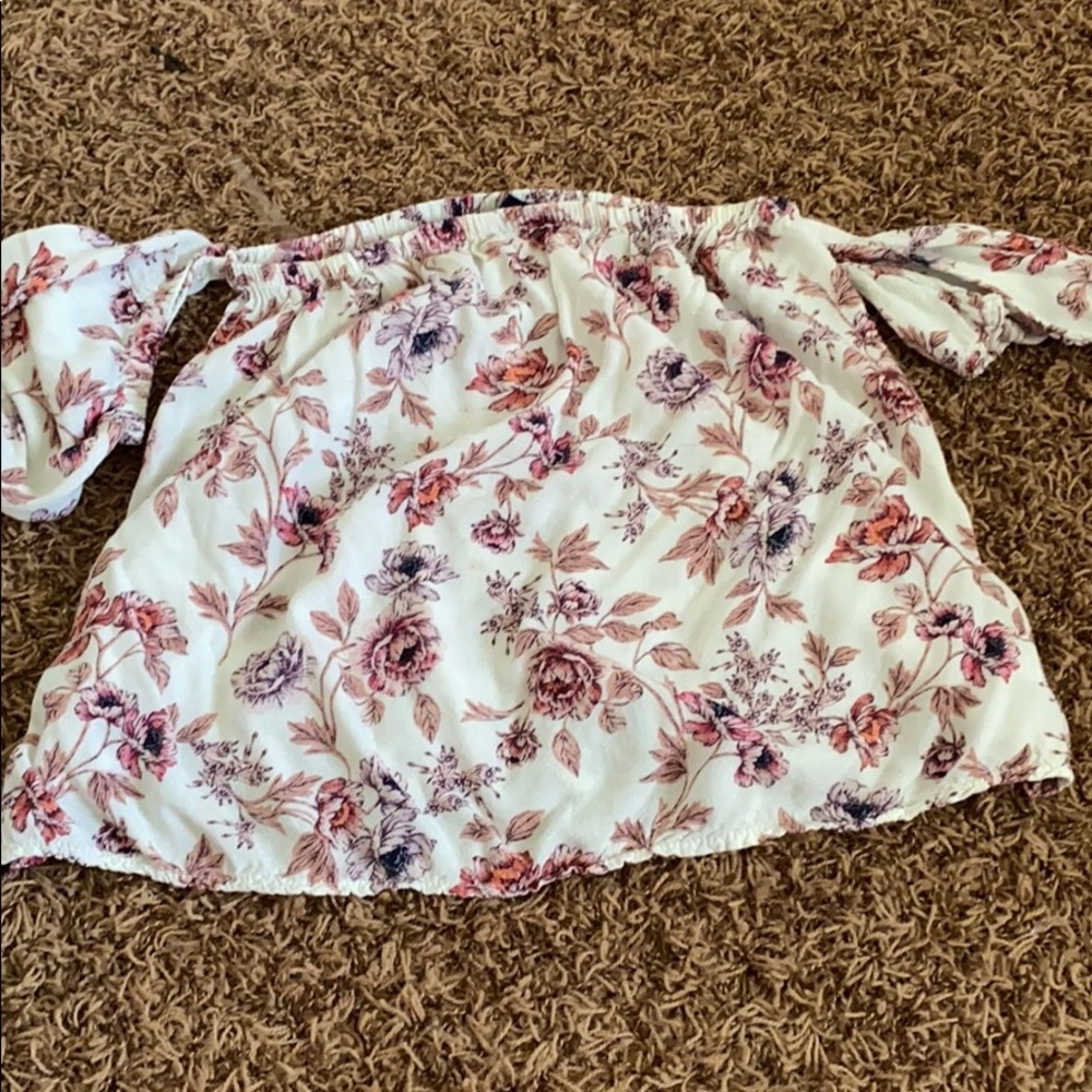 off the shoulder floral top